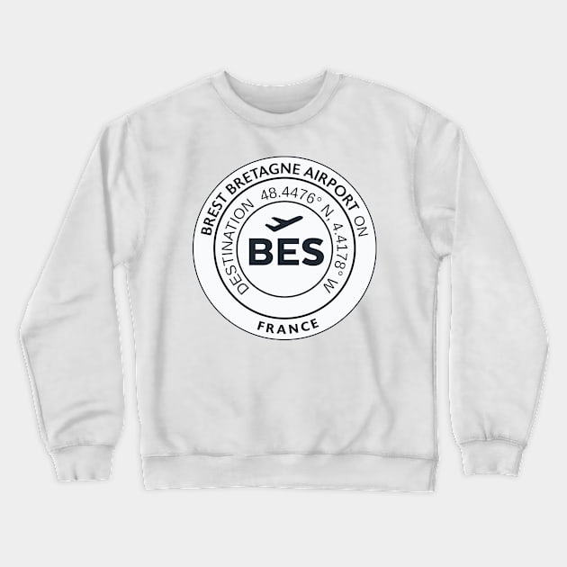 Airport sticker BES BREST Crewneck Sweatshirt by Woohoo